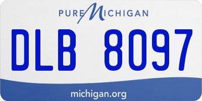 MI license plate DLB8097