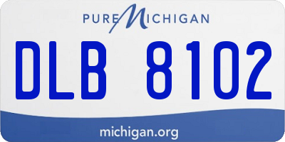 MI license plate DLB8102