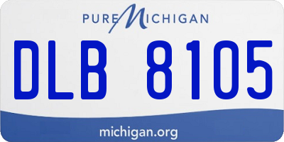 MI license plate DLB8105
