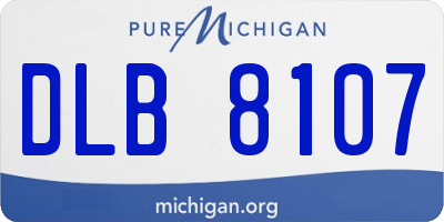 MI license plate DLB8107