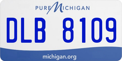 MI license plate DLB8109