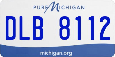 MI license plate DLB8112