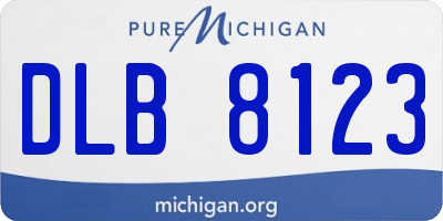 MI license plate DLB8123