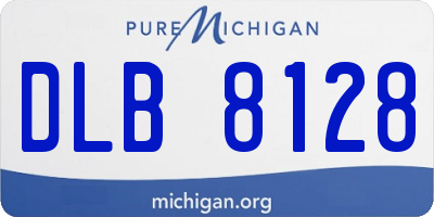 MI license plate DLB8128