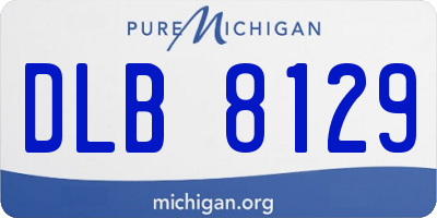 MI license plate DLB8129