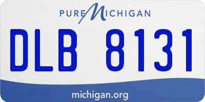 MI license plate DLB8131