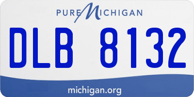 MI license plate DLB8132