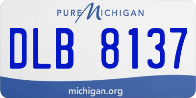 MI license plate DLB8137