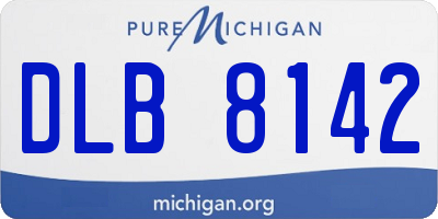 MI license plate DLB8142