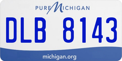 MI license plate DLB8143