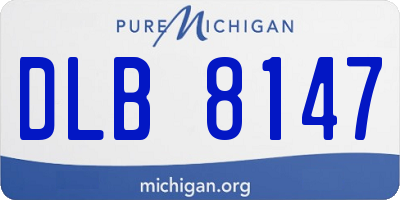 MI license plate DLB8147