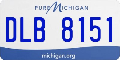 MI license plate DLB8151