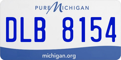 MI license plate DLB8154