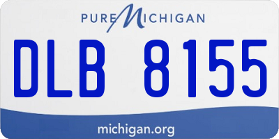 MI license plate DLB8155