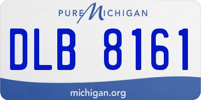 MI license plate DLB8161
