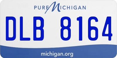 MI license plate DLB8164