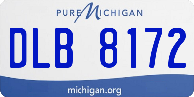 MI license plate DLB8172