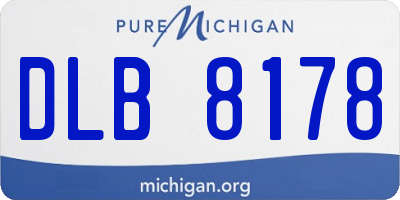 MI license plate DLB8178