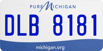 MI license plate DLB8181