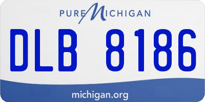 MI license plate DLB8186