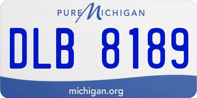 MI license plate DLB8189