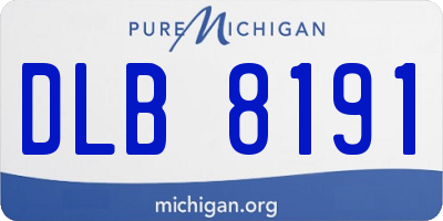 MI license plate DLB8191