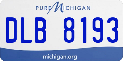 MI license plate DLB8193