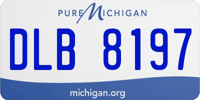 MI license plate DLB8197