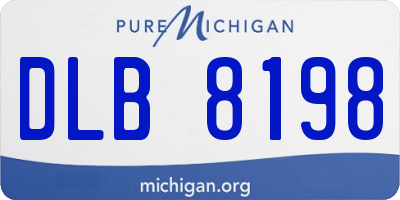MI license plate DLB8198