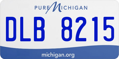 MI license plate DLB8215