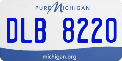MI license plate DLB8220