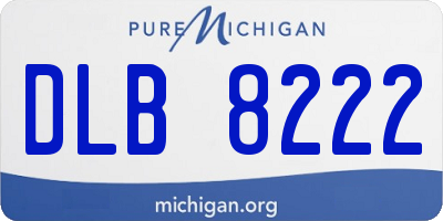 MI license plate DLB8222