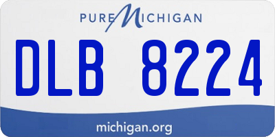 MI license plate DLB8224