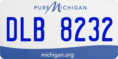 MI license plate DLB8232