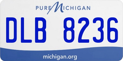 MI license plate DLB8236