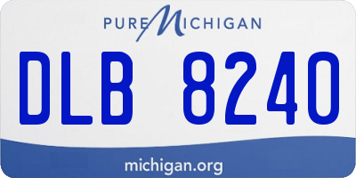 MI license plate DLB8240