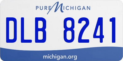 MI license plate DLB8241