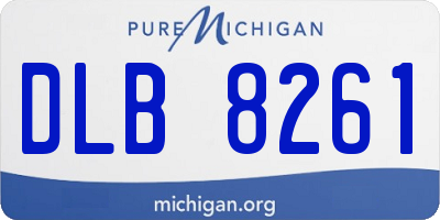 MI license plate DLB8261