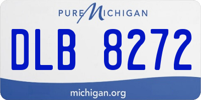 MI license plate DLB8272