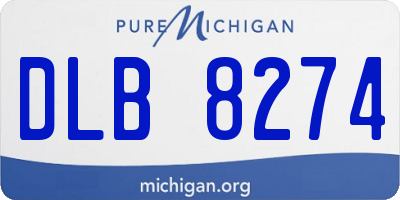 MI license plate DLB8274
