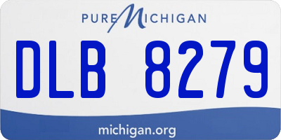 MI license plate DLB8279