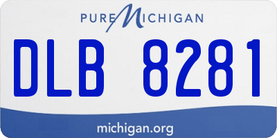 MI license plate DLB8281