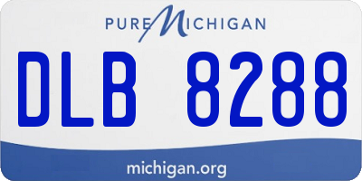 MI license plate DLB8288