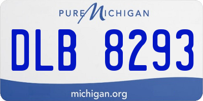 MI license plate DLB8293