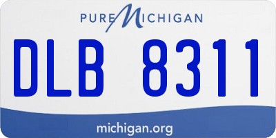 MI license plate DLB8311
