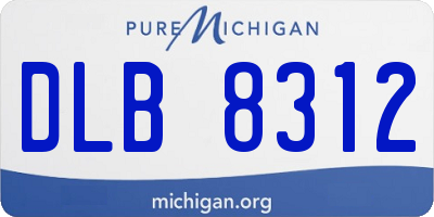 MI license plate DLB8312