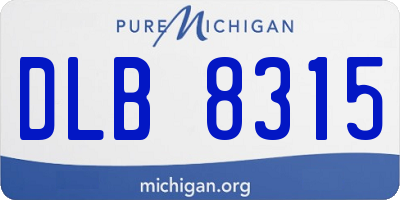 MI license plate DLB8315
