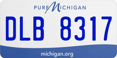 MI license plate DLB8317