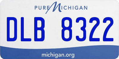 MI license plate DLB8322