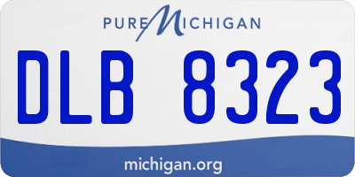 MI license plate DLB8323